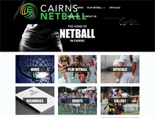 Tablet Screenshot of cairnsnetball.net.au